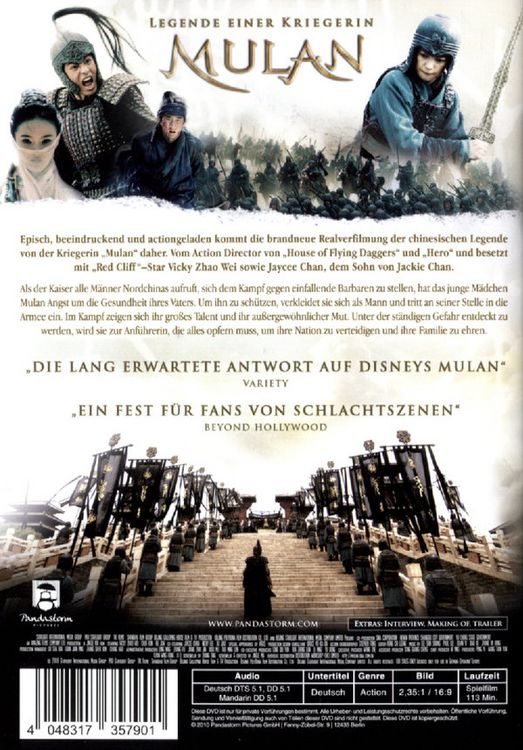 Produktbild: Mulan - Legende einer Kriegerin