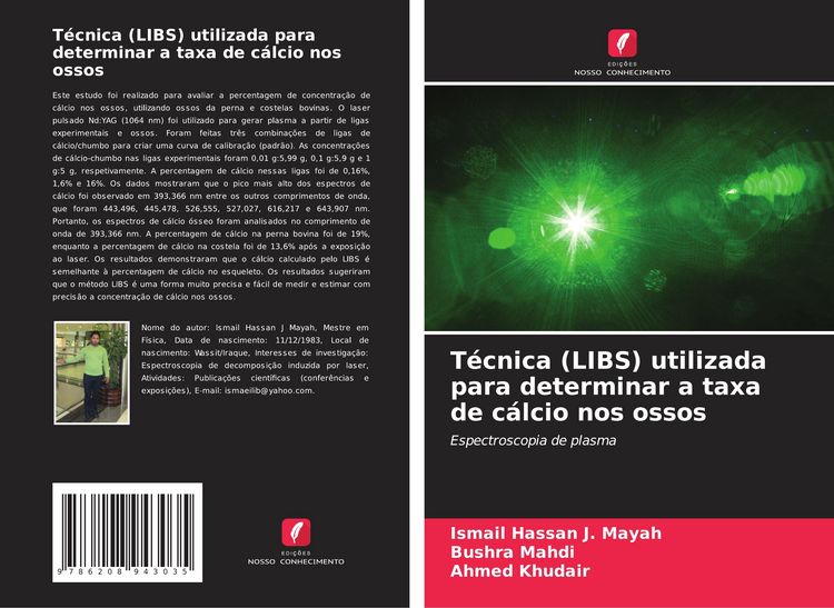 Produktbild: T&eacute;cnica (LIBS) utilizada para determinar a taxa de c&aacute;lcio nos ossos