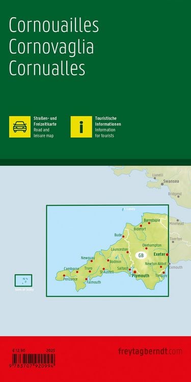 Produktbild: Freytag & berndt Stra&szlig;enkarte Cornwall 1:150.000