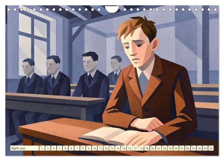 Produktbild: Hermann Hesse. Sein Leben, seine Werke (Wandkalender 2026 DIN A4 quer), CALVENDO Monatskalender