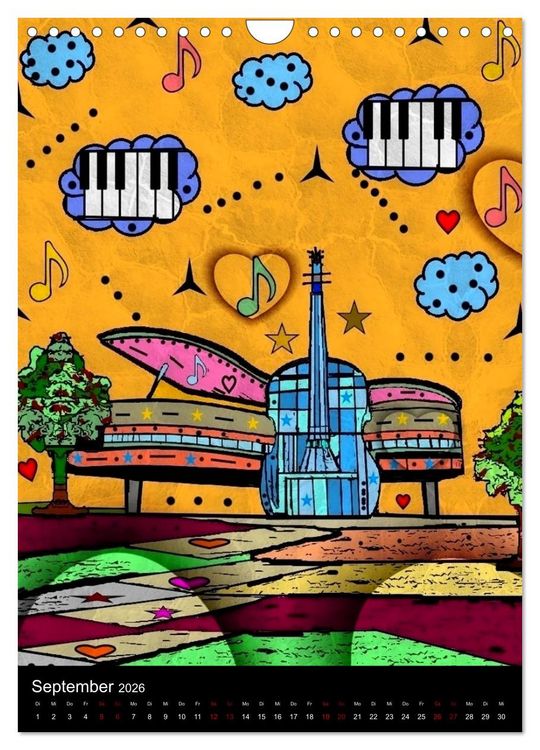 Produktbild: Die verr&uuml;ckte Welt der Popart von Nico Bielow (Wandkalender 2026 DIN A4 hoch), CALVENDO Monatskalender