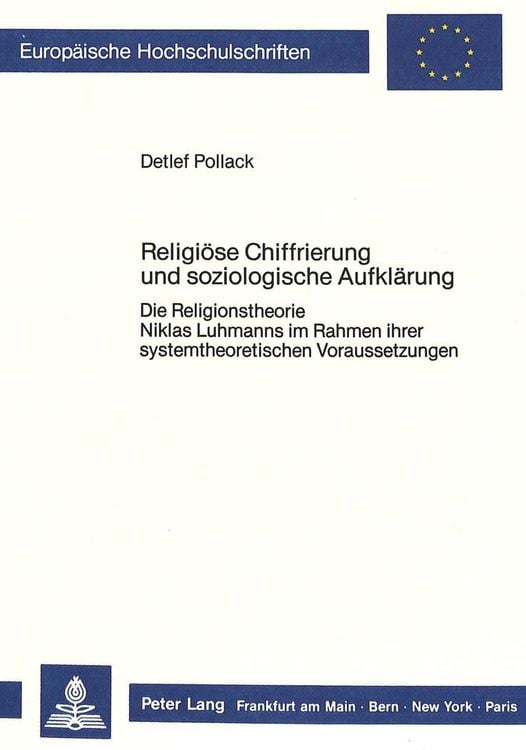 Produktbild: Religiöse Chiffrierung und soziologische Aufklärung