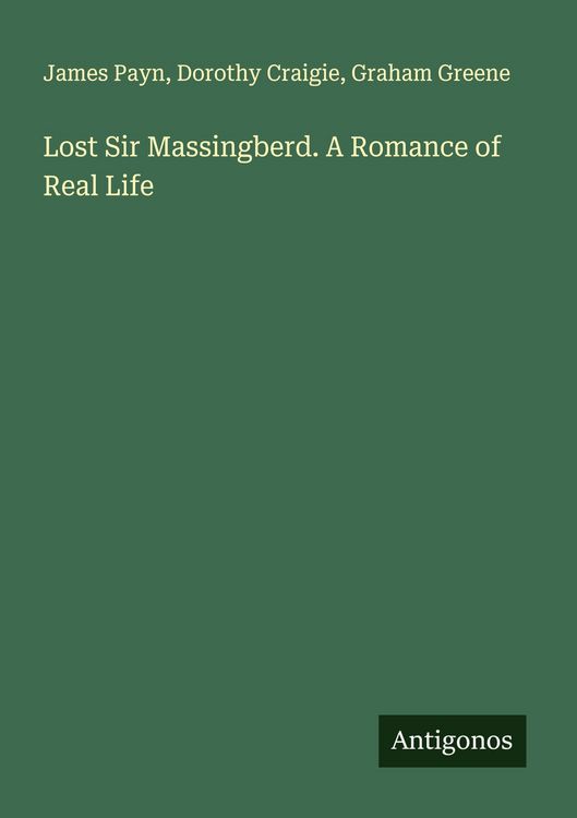Produktbild: Lost Sir Massingberd. A Romance of Real Life