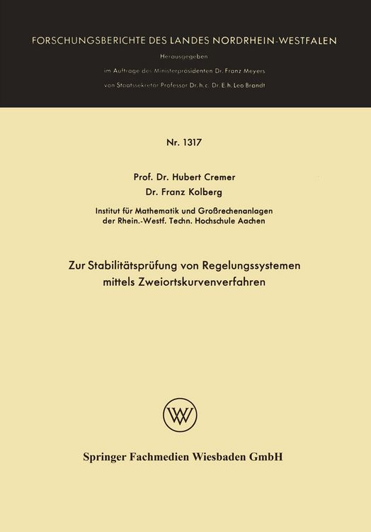 Produktbild: Zur Stabilit&auml;tspr&uuml;fung von Regelungssystemen mittels Zweiortskurvenverfahren