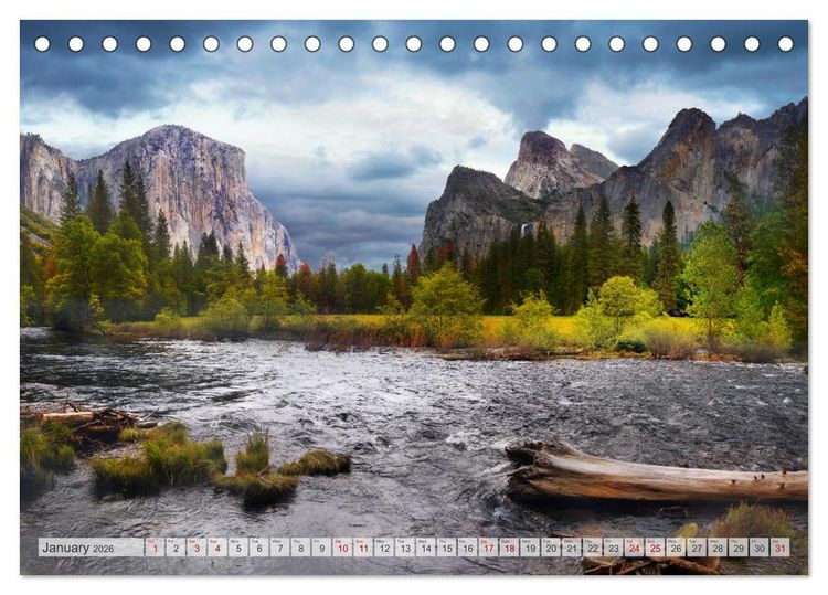 Produktbild: Yosemite National Park Road Trip (Desk Calendar 2026 DIN A5 landscape), CALVENDO 12 Month DeskCalendar
