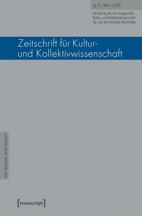 Produktbild: Zeitschrift f&uuml;r Kultur- und Kollektivwissenschaft
