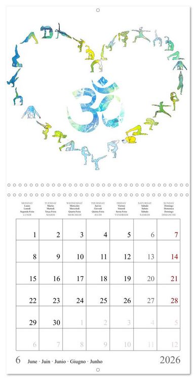 Produktbild: Your personalised yoga planner (Wall Calendar 2026 12 &times; 12 Inch) CALVENDO 12 Month Wall Calendar