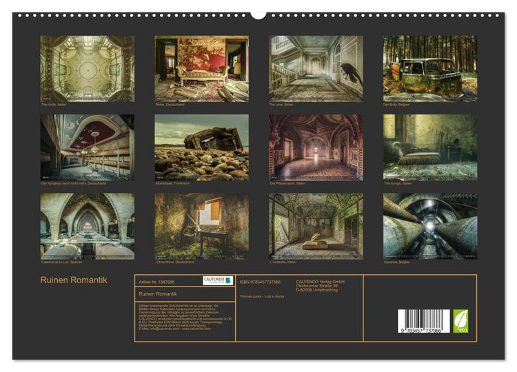 Produktbild: Ruinen Romantik (hochwertiger Premium Wandkalender 2026 DIN A2 quer), Kunstdruck in Hochglanz