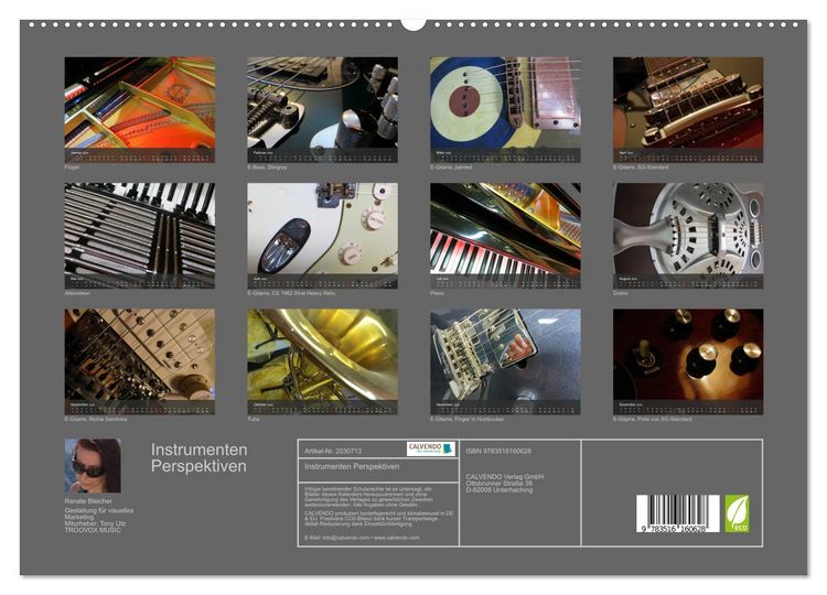 Produktbild: Instrumenten Perspektiven (Wandkalender 2026 DIN A2 quer), CALVENDO Monatskalender