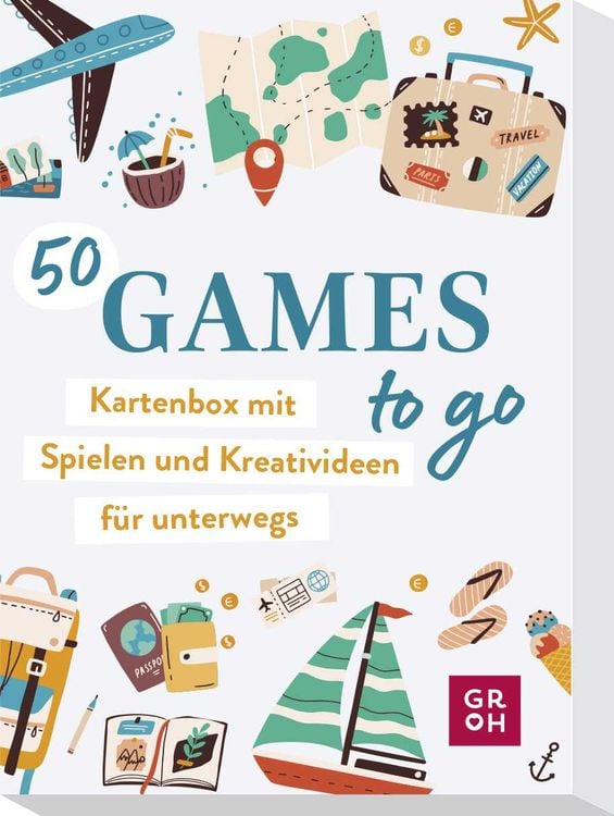 Produktbild: 50 Games to go - Kartenbox mit vielen Spielen und Kreativideen für unterwegs