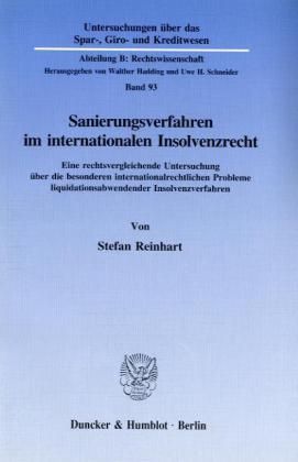 Produktbild: Sanierungsverfahren im internationalen Insolvenzrecht.
