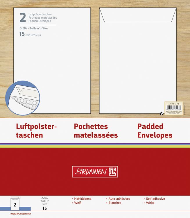 Produktbild: Brunnen Luftpolstertasche Gr15 2St
