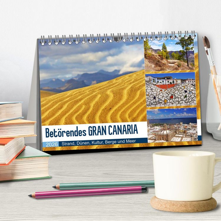 Produktbild: Bet&ouml;rendes Gran Canaria (Tischkalender 2026 DIN A5 quer), CALVENDO Monatskalender