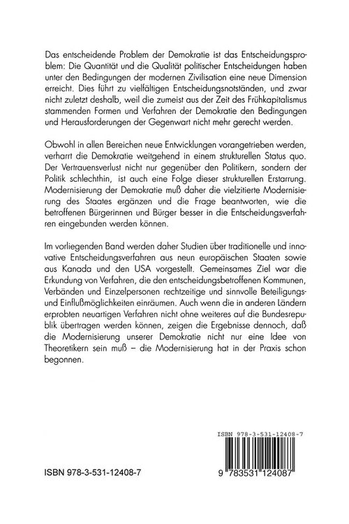 Produktbild: Die Modernisierung der Demokratie