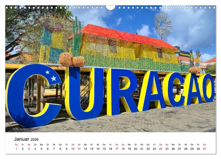 Produktbild: Willemstad - Die bunte Seite von Cura&ccedil;ao (Wandkalender 2026 DIN A3 quer), CALVENDO Monatskalender