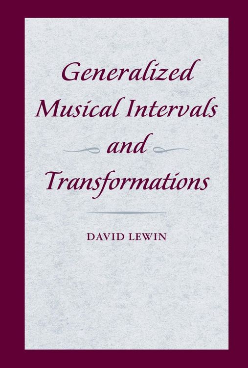 Produktbild: Generalized Musical Intervals and Transformations