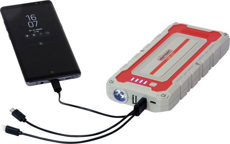 Produktbild: Dino KRAFTPAKET Schnellstartsystem 12V 1500A 62.9Wh 136150 Starthilfestrom (12 V)=500A Arbeitsleuchte, Elektronikschutz