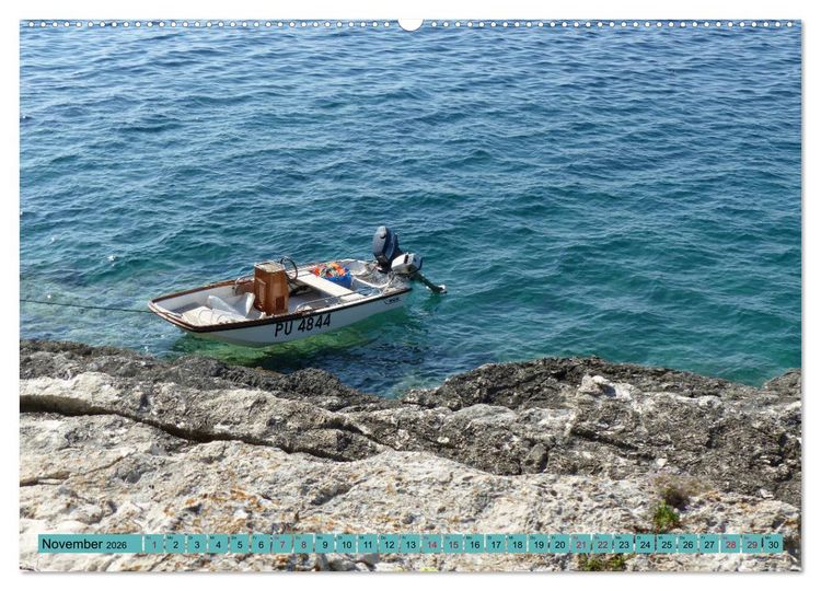 Produktbild: Istrien und Insel Krk - Impressionen eines kroatischen Sommers (Wandkalender 2026 DIN A2 quer), CALVENDO Monatskalender
