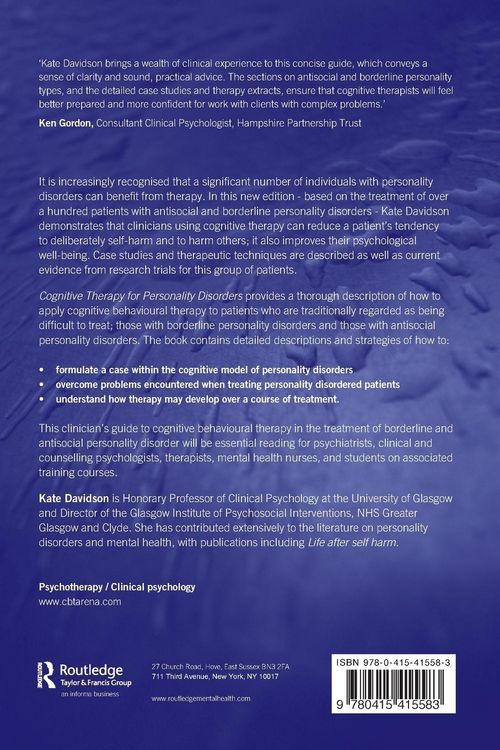 Produktbild: Cognitive Therapy for Personality Disorders