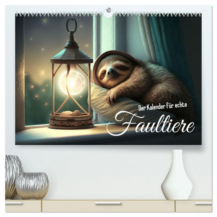 Produktbild: Der Kalender f&uuml;r echte Faultiere (hochwertiger Premium Wandkalender 2026 DIN A2 quer), Kunstdruck in Hochglanz