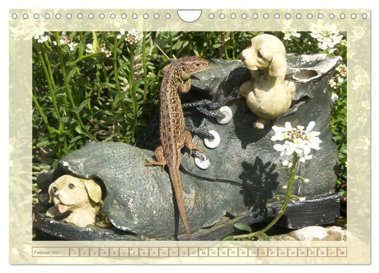 Produktbild: Minisaurier im Garten (Wandkalender 2027 DIN A4 quer), CALVENDO Monatskalender