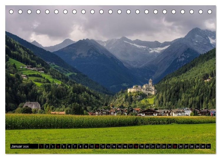 Produktbild: Pustertal - Das gr&uuml;ne Tal S&uuml;dtirols (Tischkalender 2026 DIN A5 quer), CALVENDO Monatskalender