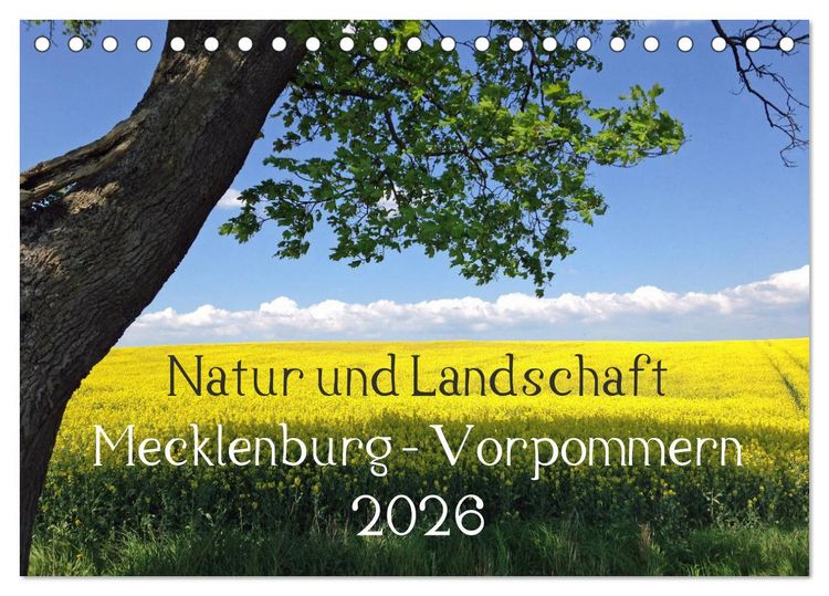 Produktbild: Natur und Landschaft Mecklenburg - Vorpommern 2026 (Tischkalender 2026 DIN A5 quer), CALVENDO Monatskalender