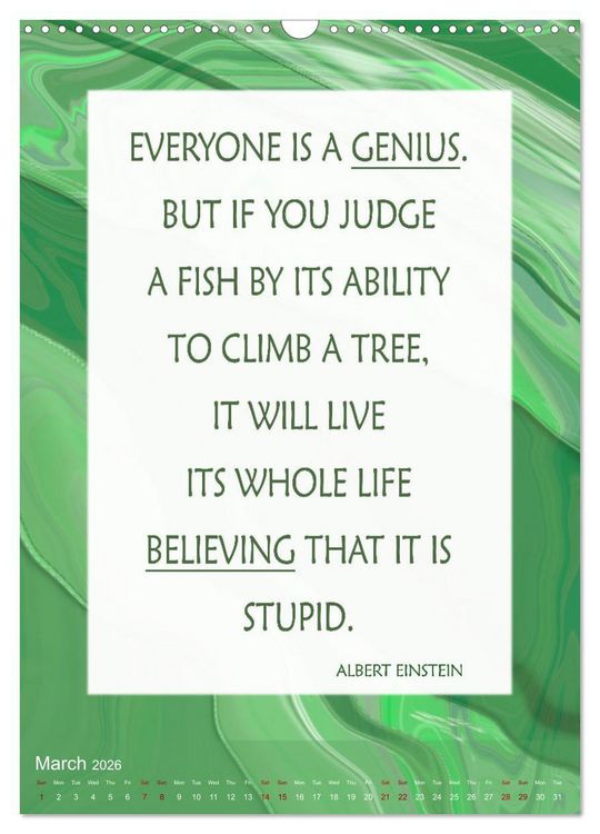 Produktbild: Inspiring sayings (Wall Calendar 2026 DIN A3 portrait), CALVENDO 12 Month Wall Calendar