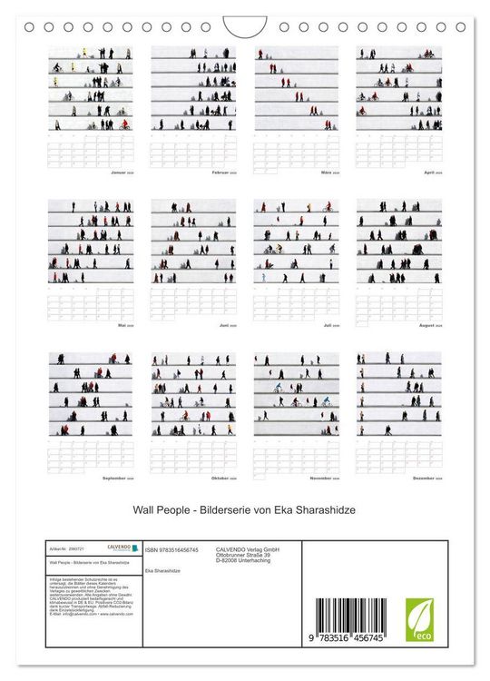 Produktbild: Wall People - Bilderserie von Eka Sharashidze (Wandkalender 2026 DIN A4 hoch), CALVENDO Monatskalender