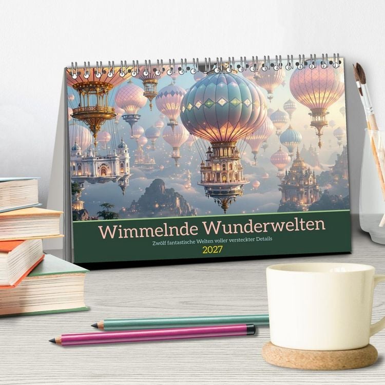 Produktbild: Wimmelnde Wunderwelten (Tischkalender 2027 DIN A5 quer), CALVENDO Monatskalender