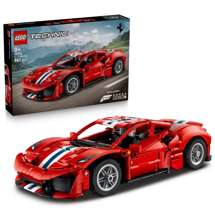 Produktbild: LEGO Technic 42235 Ferrari 488 PISTA Auto, Bauspielzeug f&uuml;r Kinder ab 9 Jahren, Ferrari-Merch