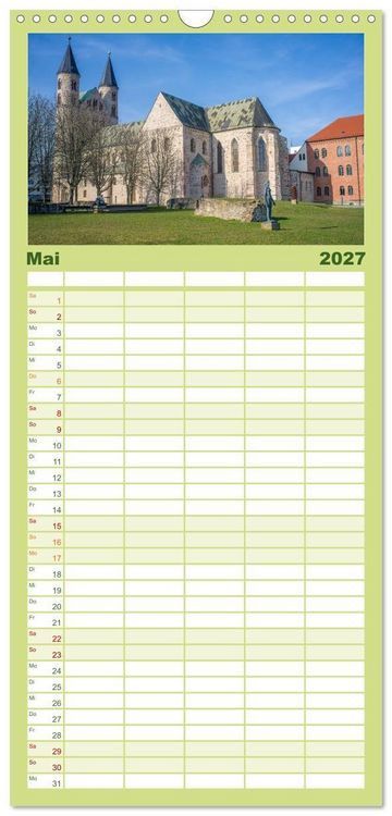 Produktbild: Familienplaner 2027 - Sachsen-Anhalt - Eine Sch&ouml;nheit in der Mitte Deutschlands mit 5 Spalten (Wandkalender, 21 x 45 cm) CALVENDO