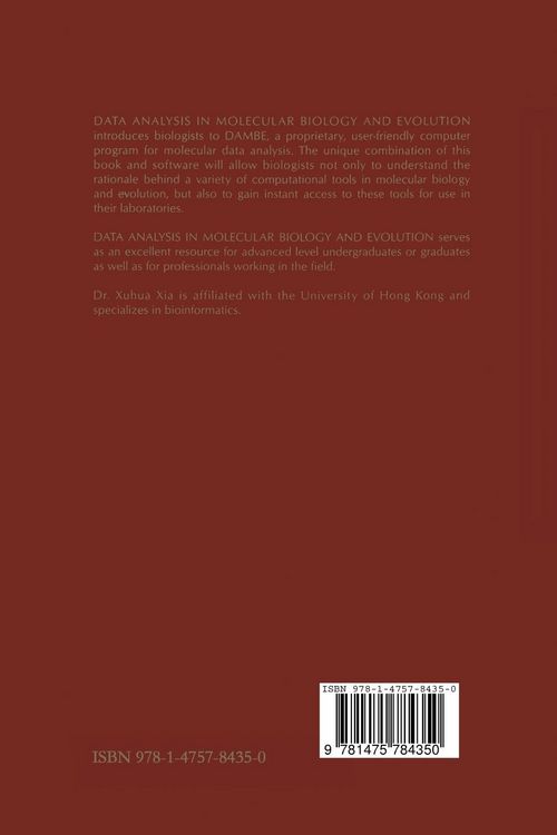 Produktbild: Data Analysis in Molecular Biology and Evolution
