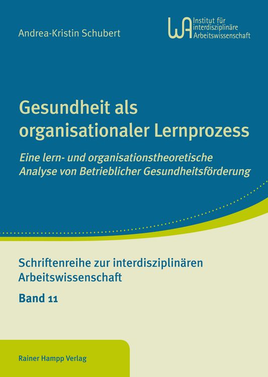 Produktbild: Gesundheit als organisationaler Lernprozess