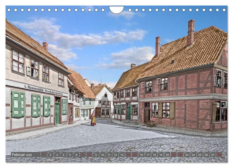 Produktbild: Salzwedel zur Kaiserzeit in Farbe - Fotos restauriert und koloriert (Wandkalender 2026 DIN A4 quer), CALVENDO Monatskalender
