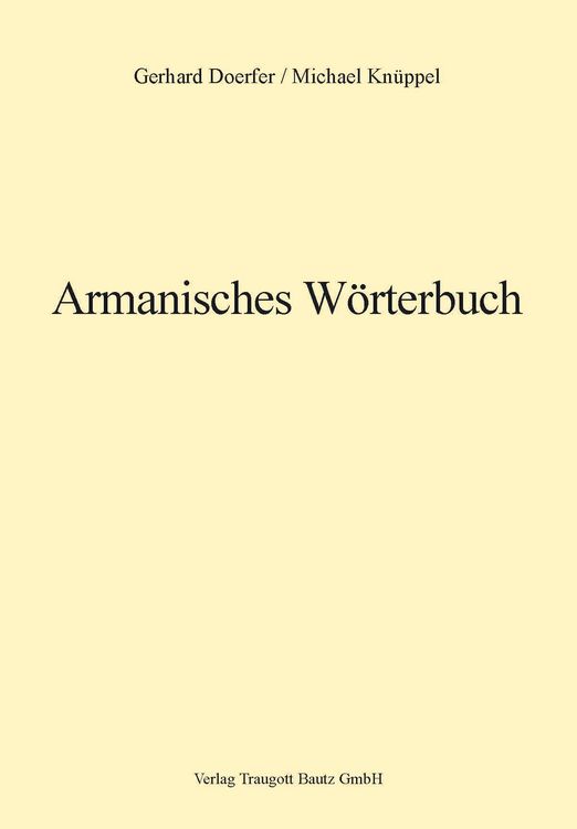 Produktbild: Armanisches W&ouml;rterbuch