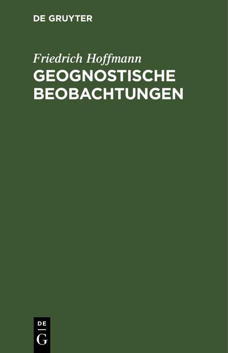 Produktbild: Geognostische Beobachtungen