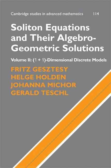 Produktbild: Soliton Equations and Their Algebro-Geometric Solutions
