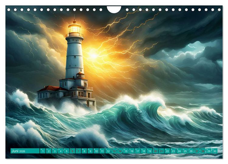 Produktbild: St&uuml;rmische Wellen (Wandkalender 2026 DIN A4 quer), CALVENDO Monatskalender