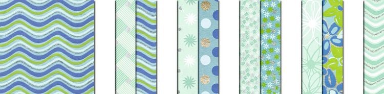 Produktbild: URSUS Spezialpapiere Indian Colours, aqua, 13,7 x 13,7 cm, 10 Blatt