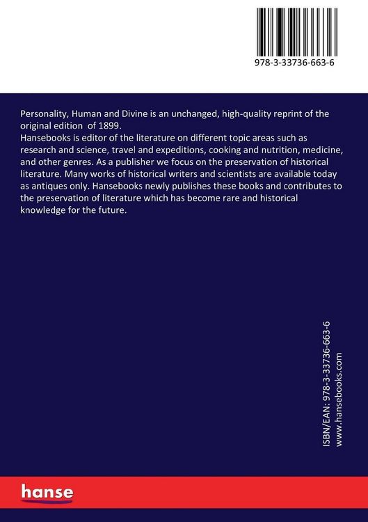 Produktbild: Personality, Human and Divine