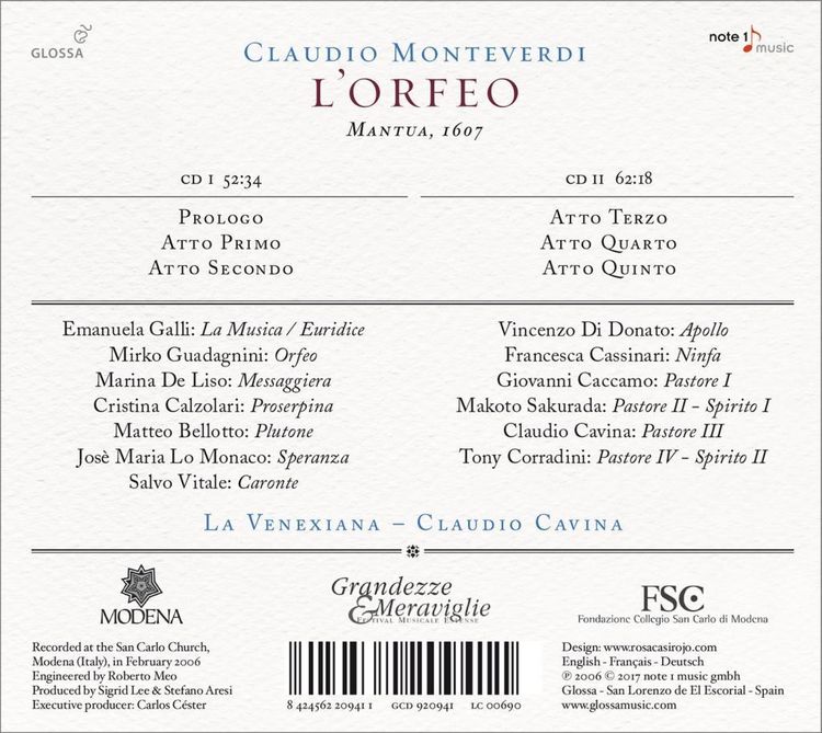 Produktbild: Orfeo