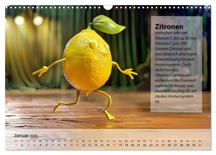 Produktbild: Tanzende Fr&uuml;chtchen (Wandkalender 2026 DIN A3 quer), CALVENDO Monatskalender