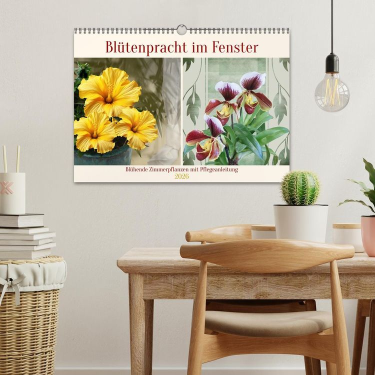 Produktbild: Bl&uuml;tenpracht am Fenster (Wandkalender 2026 DIN A3 quer), CALVENDO Monatskalender