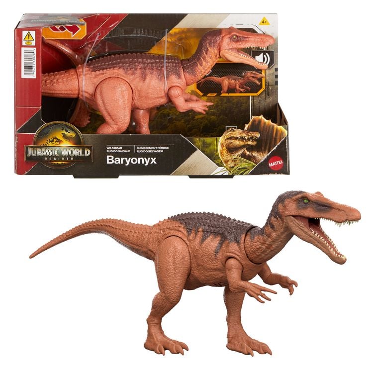 Produktbild: Jurassic World: Die Wiedergeburt Wild Roar Baryonyx Dinosaurierspielzeug mit schwanzgesteuertem Beiß-Angriff und Brüllgeräusch