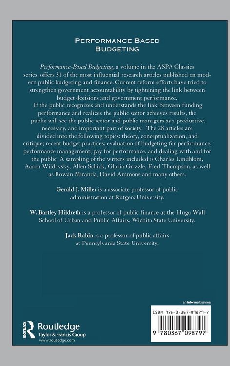 Produktbild: Performance Based Budgeting