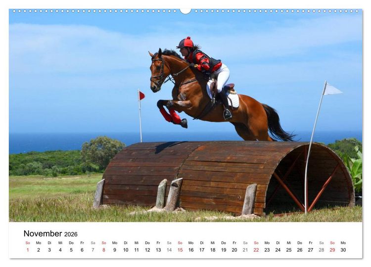 Produktbild: Eventing - Der ultimative Reitsport (Wandkalender 2026 DIN A2 quer), CALVENDO Monatskalender