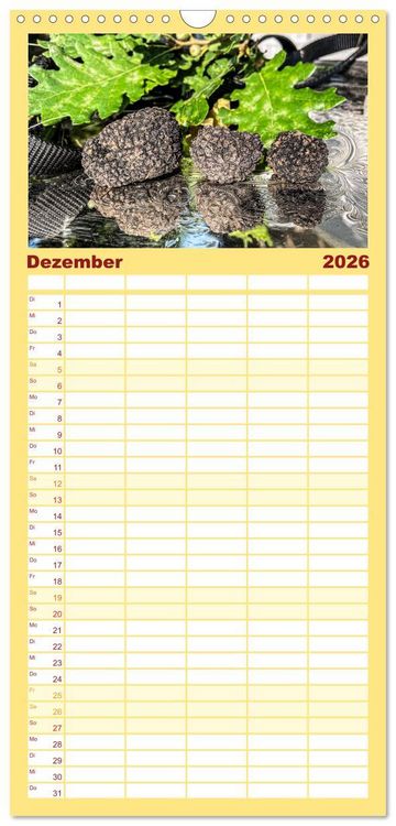 Produktbild: Familienplaner 2026 - Franz&ouml;sische Tr&uuml;ffelwelten mit 5 Spalten (Wandkalender, 21 x 45 cm) CALVENDO