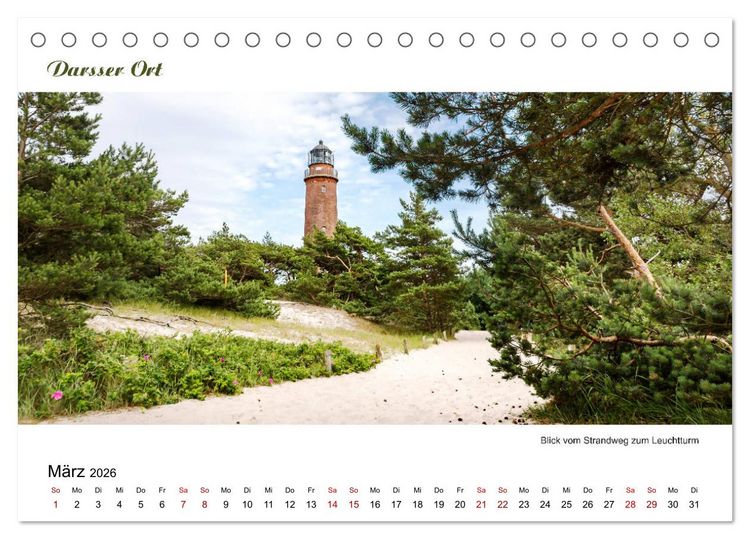 Produktbild: Panorama-Blick Fischland-Darss-Zingst (Tischkalender 2026 DIN A5 quer), CALVENDO Monatskalender