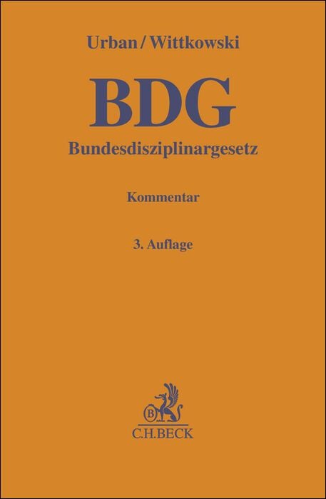 Produktbild: Gelbe Erläuterungsbücher / Bundesdisziplinargesetz. BDG